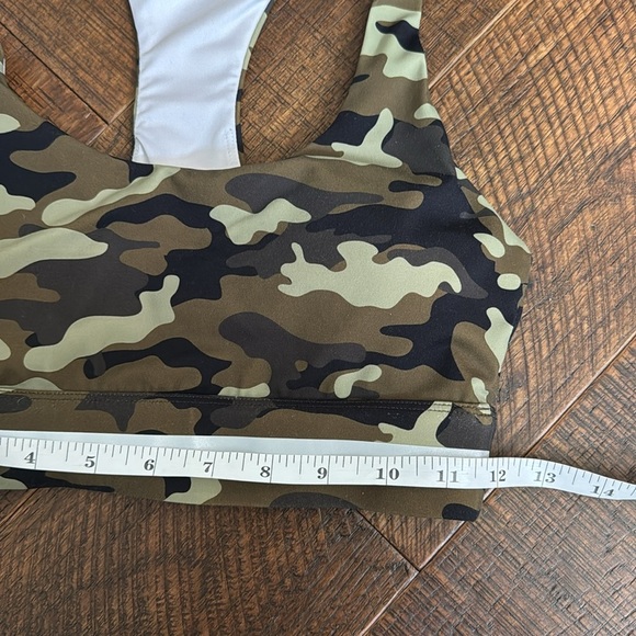 Zyia Light Green Camo Reflective Soft n Snug Racer Bra - Picture 6 of 8